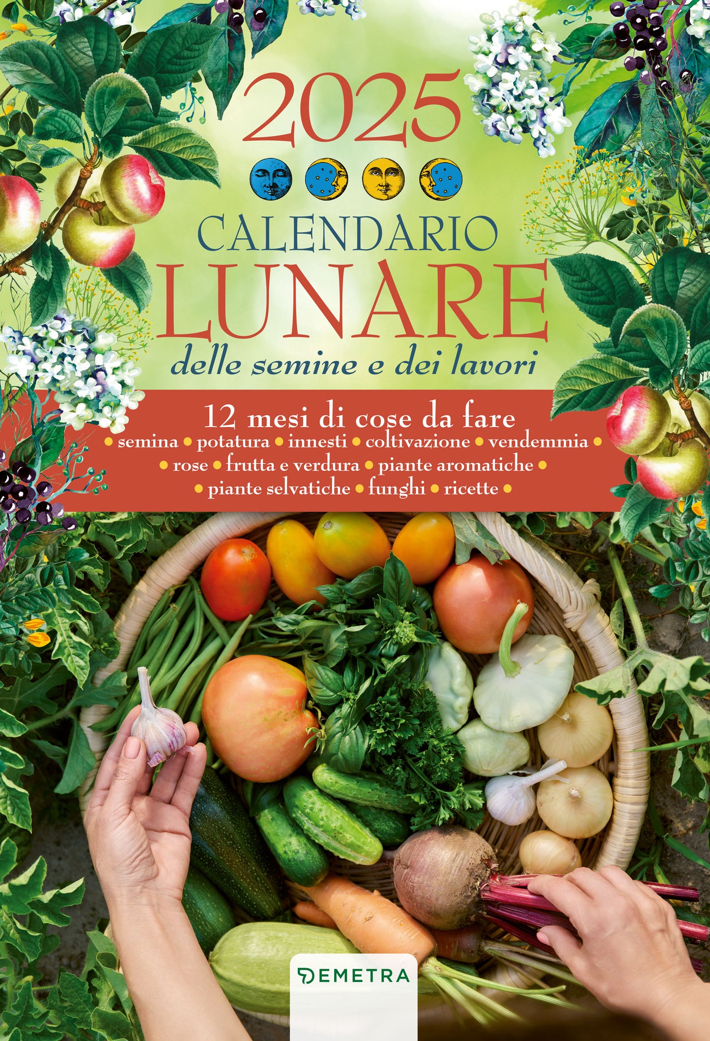 Calendario Lunare 2025 da parete (26,5 x 38,5 cm)::12 mesi di cose da fare