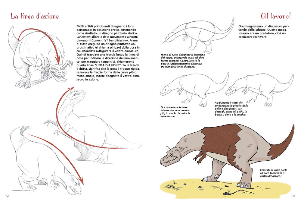 Disegnare dinosauri::Corso di disegno