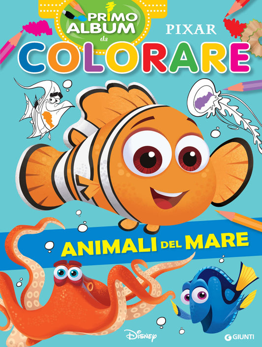 Animali del mare Primo album da colorare Pixar