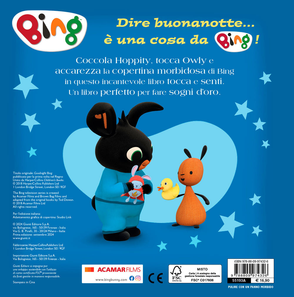 Buonanotte, Bing!::Un libro tocca e senti per la nanna!