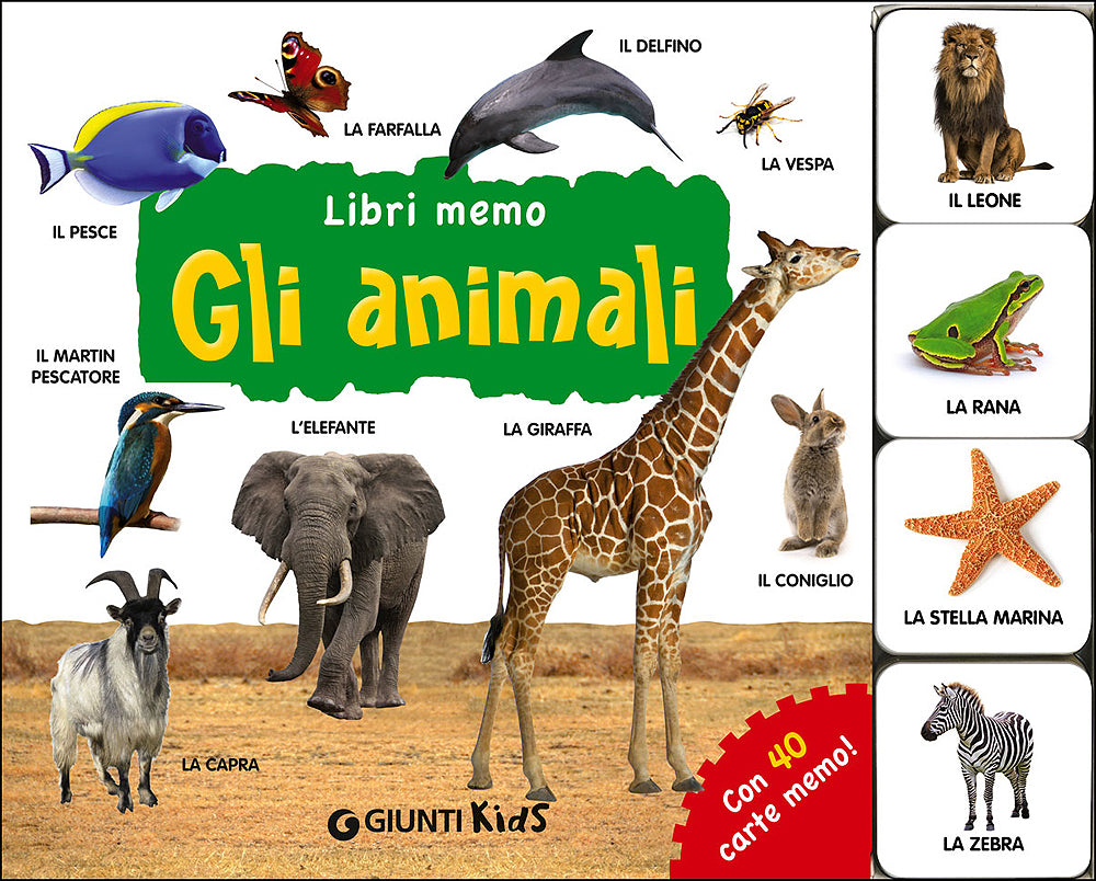 Gli animali::Con 40 carte memo!