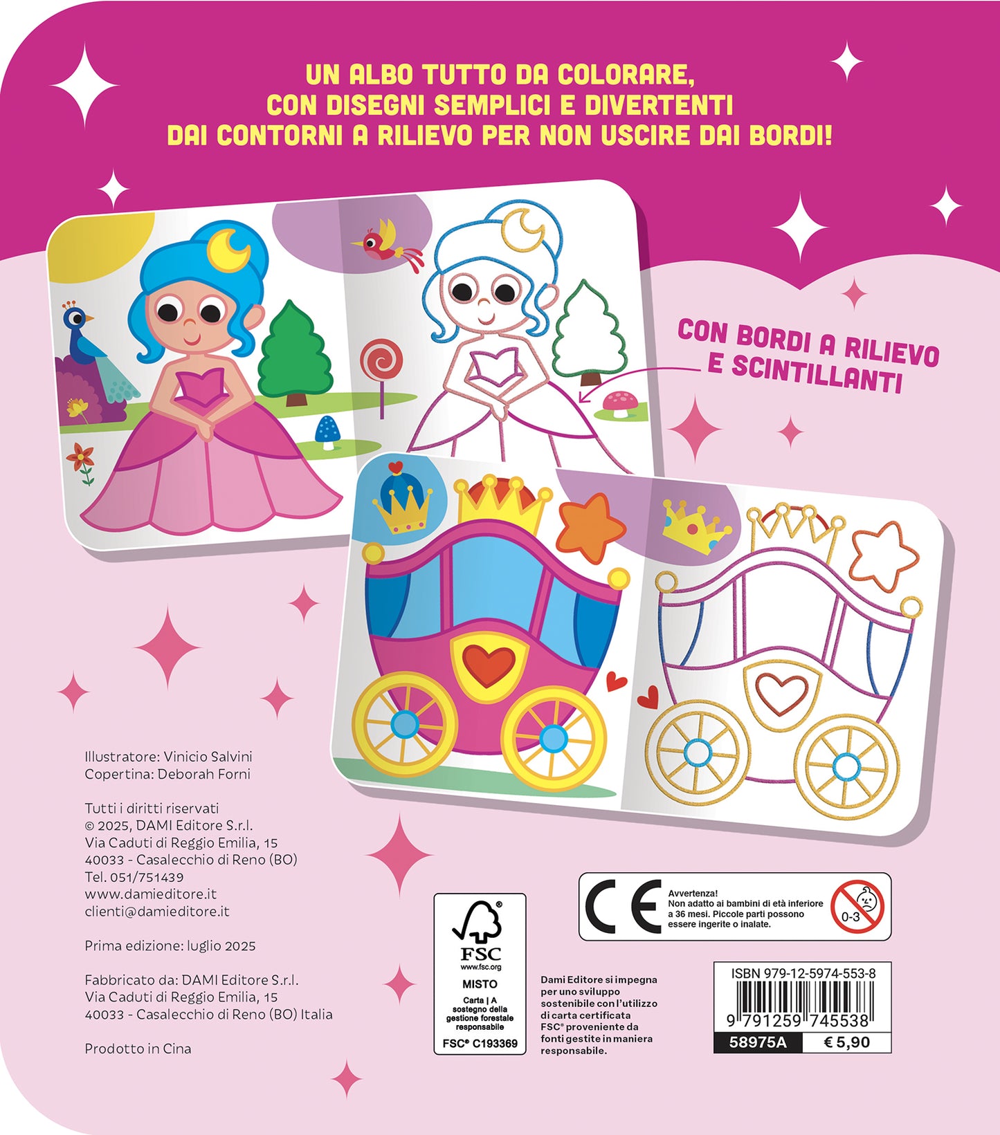 Colora le principesse scintillanti