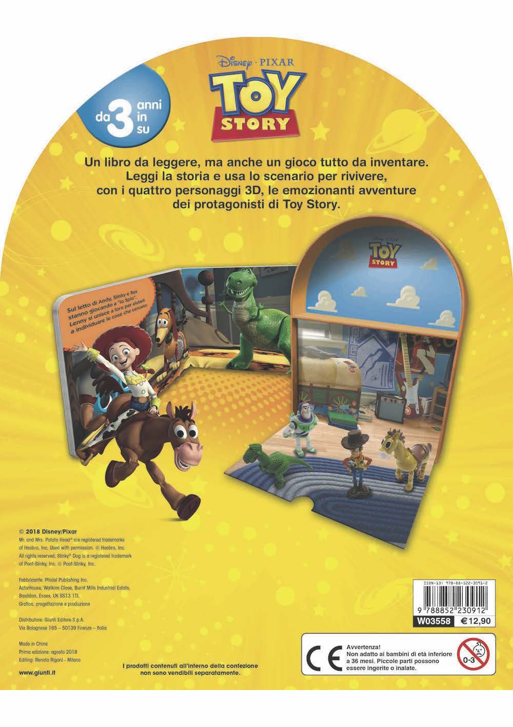 Toy Story - LibroGiocaKit::Con 4 personaggi 3D e 1 scenario per giocare!