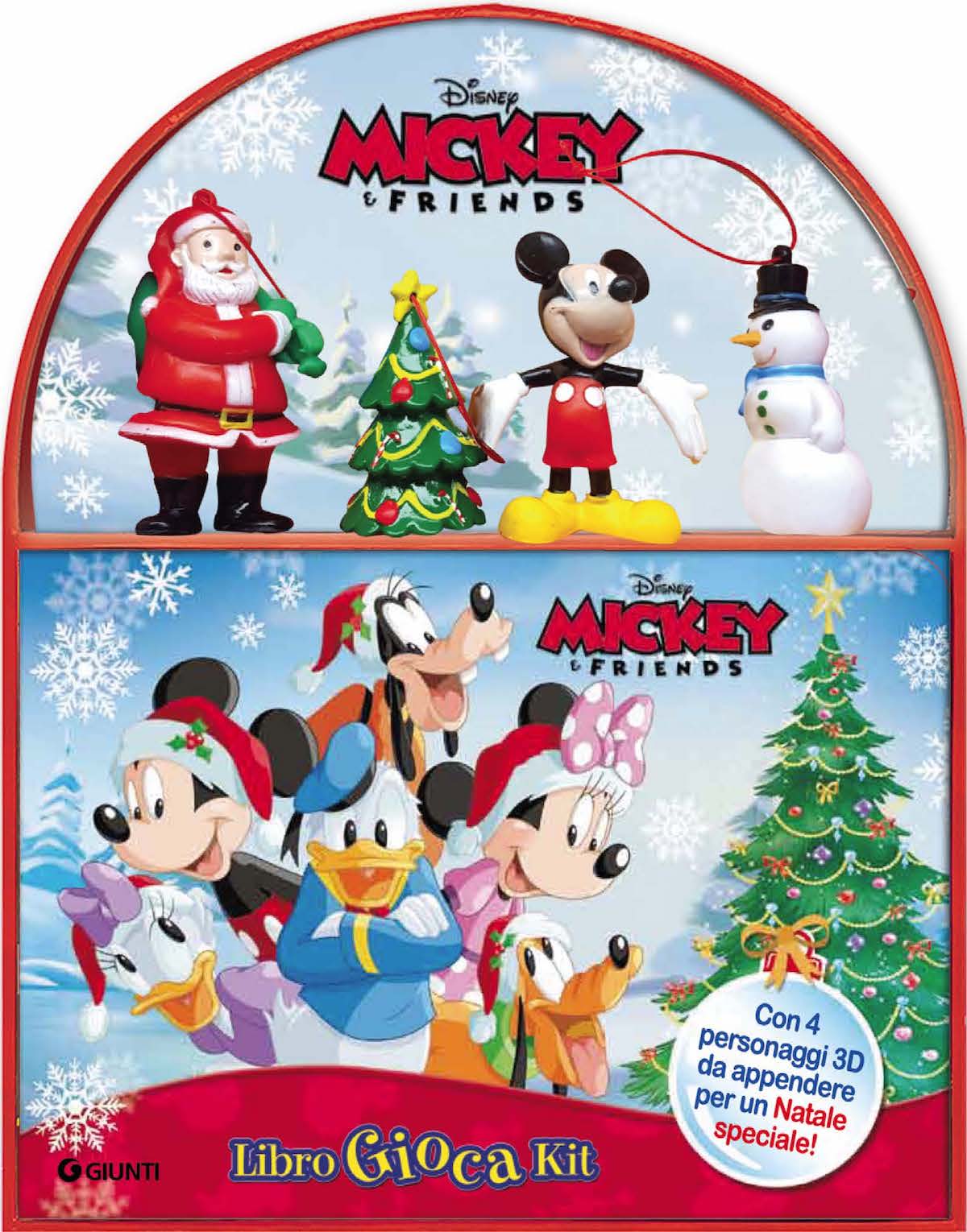 Libro Giocakit Natale Disney Mickey&Friends::Con 4 personaggi 3d da appendere per un Natale speciale!