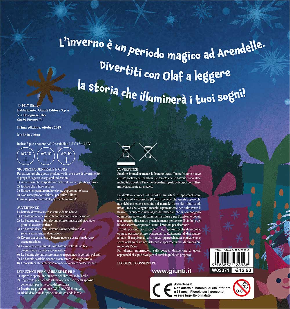 Libro con lucine - Olaf's Frozen Adventure::Luci in festa - Gli AccendiLibro