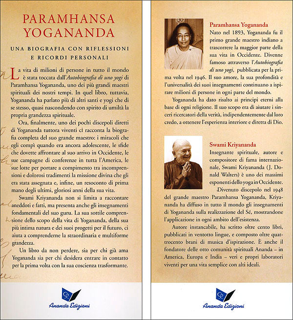 Paramhansa Yogananda. Una biografia::Con riflessioni e ricordi personali