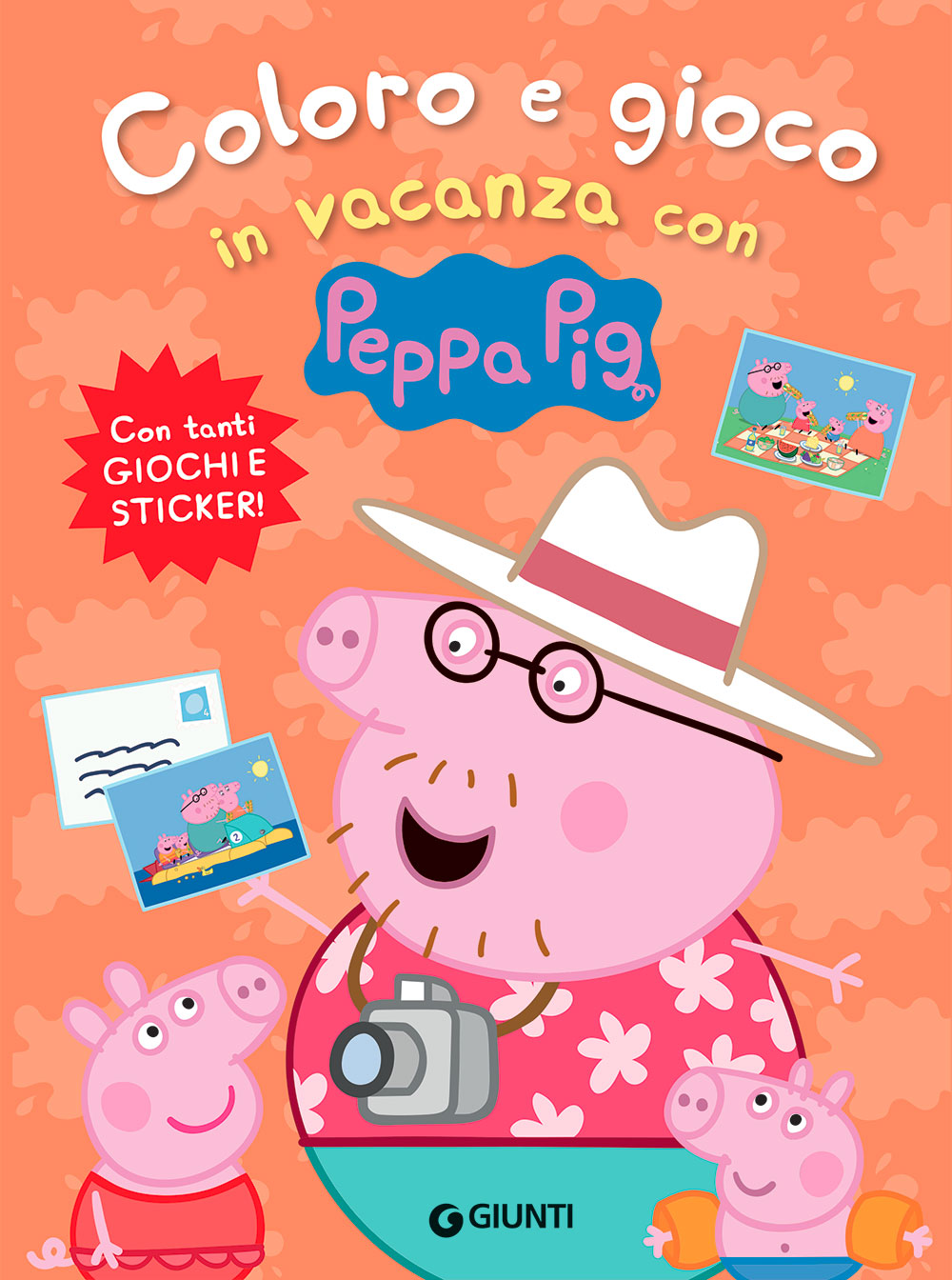 Coloro e gioco in vacanza con Peppa::Con tanti giochi e sticker!