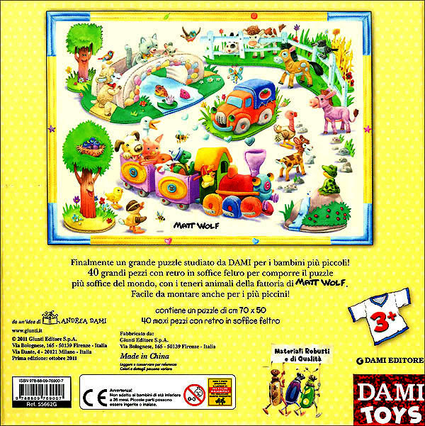 Primi Puzzle Dami Soffici. I cuccioli della fattoria::Dami Toys