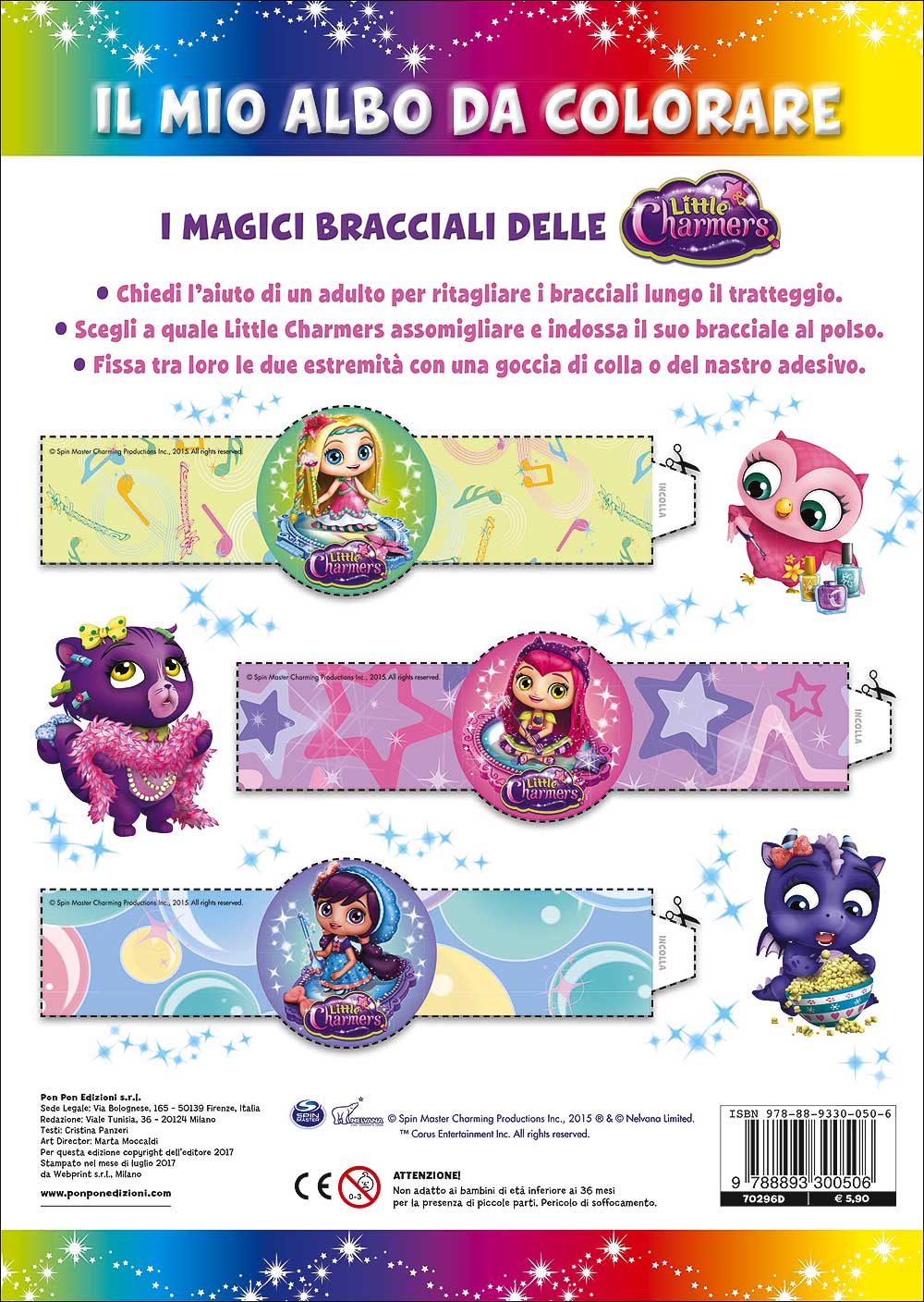 Little Charmers - Magie da colorare::Con tanti maxi adesivi!