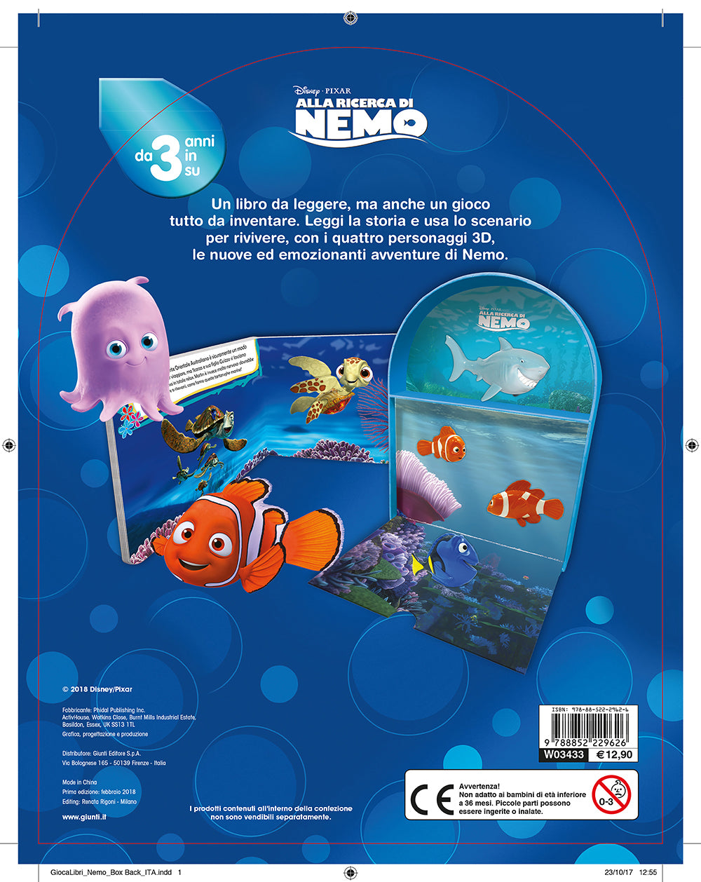 LibroGiocaKit - Alla ricerca di Nemo::Con 4 personaggi 3D e 1 scenario per giocare!