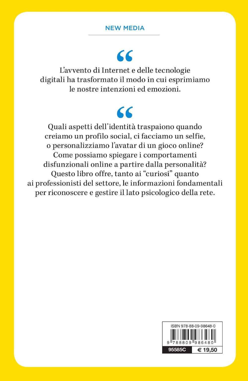 La personalità online::Tracce digitali dell'identità