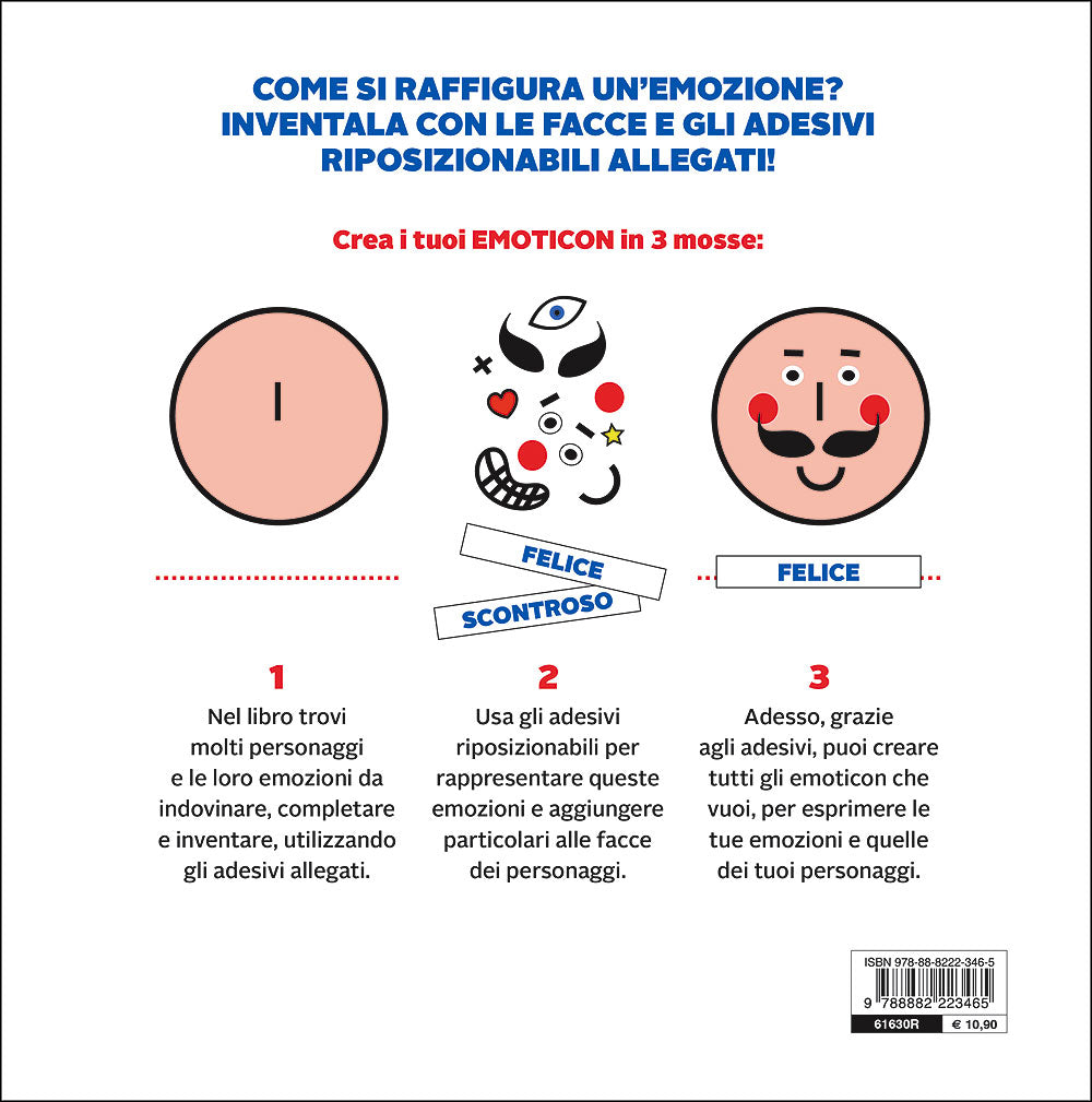 Emoticon::E oggi come ti senti? Contiene 250 adesivi riposizionabili