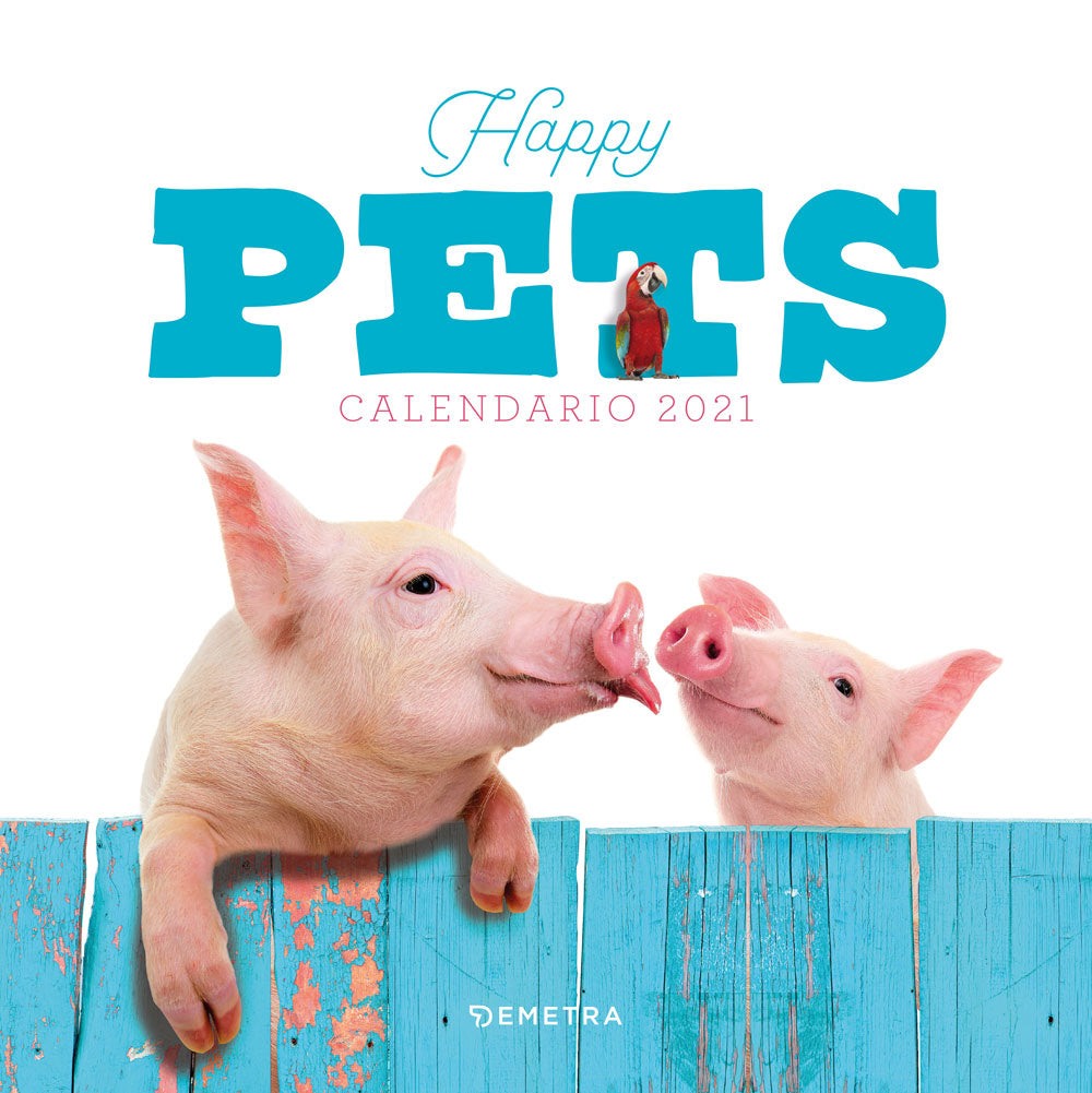 Calendario Happy pets 2021, da parete, 30x30 cm