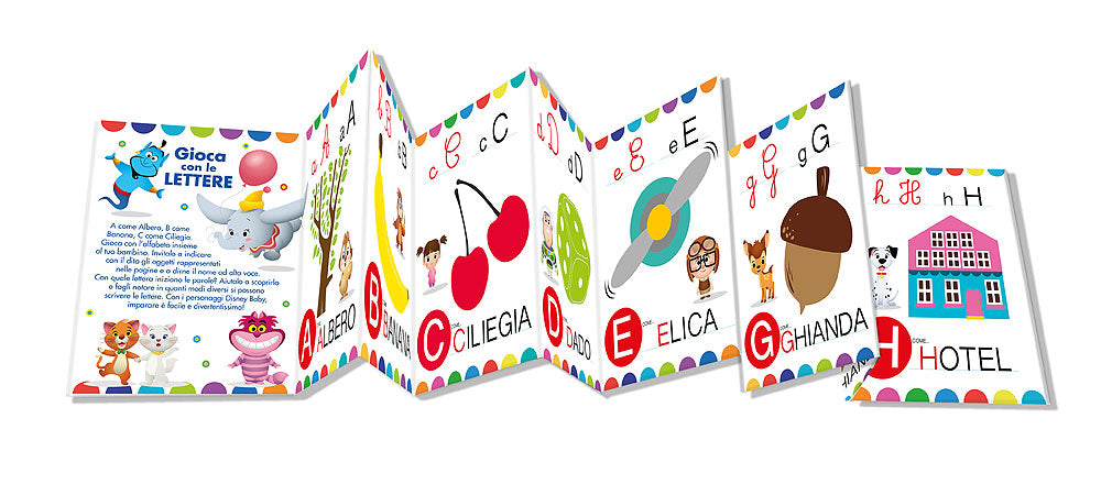 Disney Baby - Gioca con le lettere::Scopriamo l'alfabeto - Libro fisarmonica