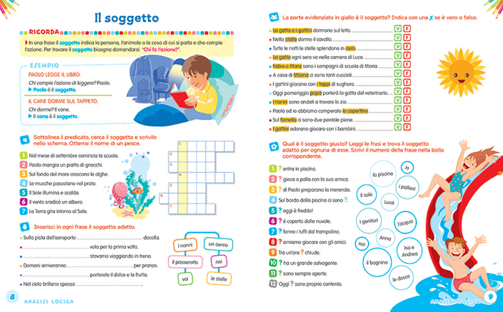 Imparo l'analisi logica::Tante attività e giochi per non sbagliare più!