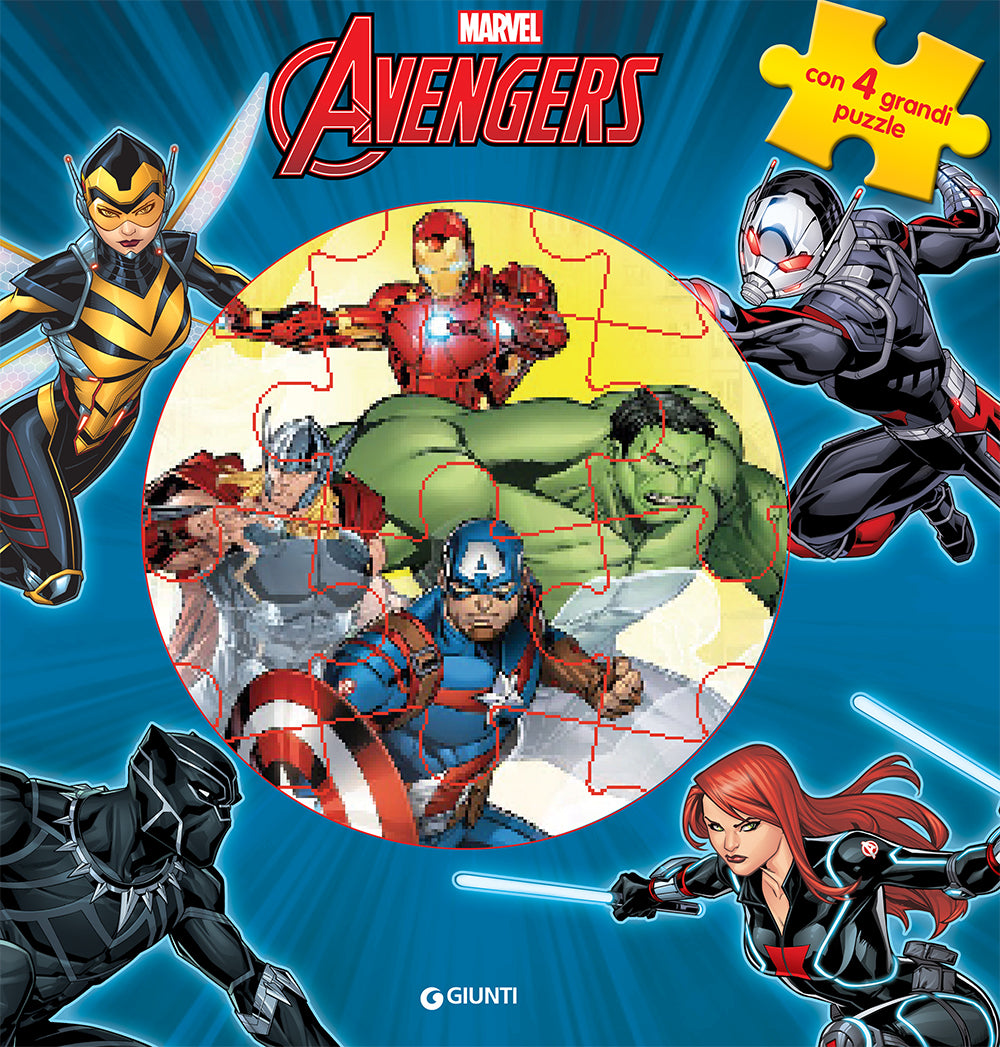 Libri Puzzle - Avengers::Con 4 grandi puzzle!