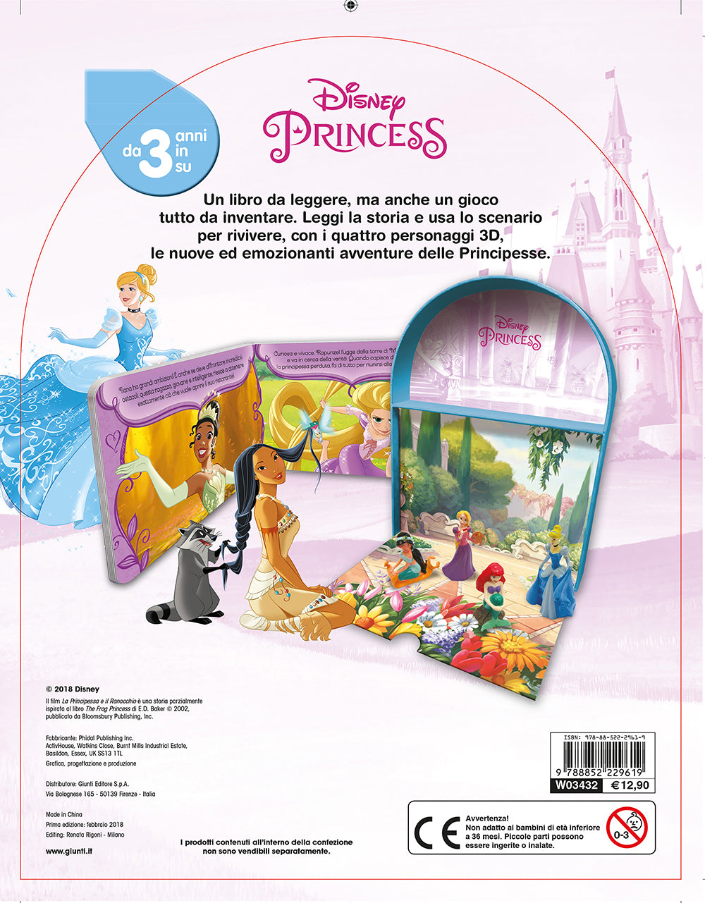 Principesse - LibroGiocaKit::Con 4 personaggi 3D e 1 scenario per giocare!