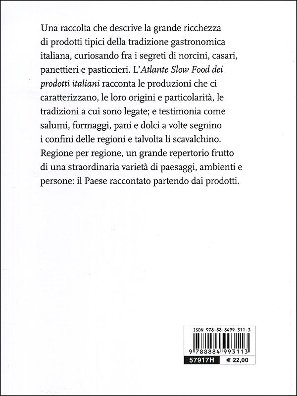 Atlante Slow Food dei prodotti italiani::Repertorio della produzione gastronomica regionale