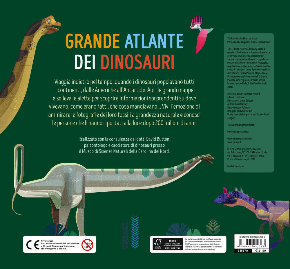Grande atlante dei dinosauri::Con informazioni sorprendenti, mappe da esplorare e alette da sollevare