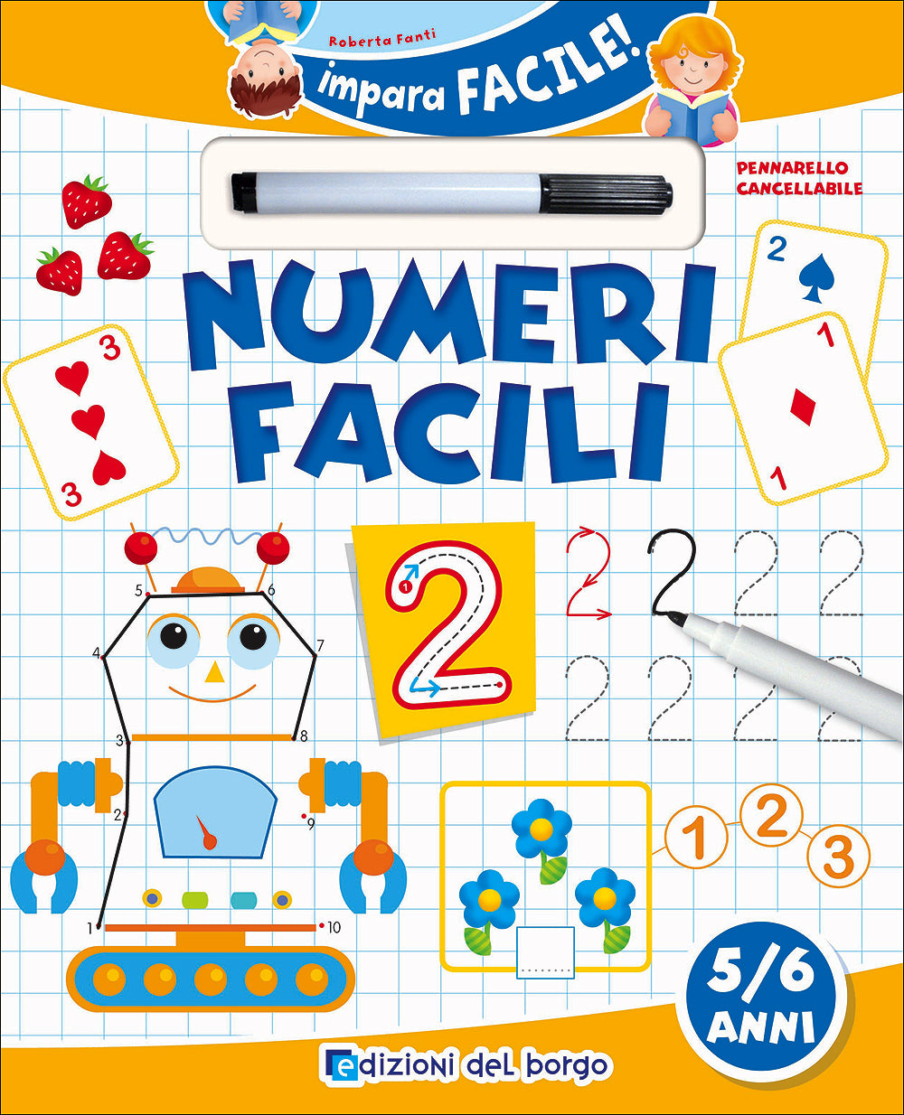 Numeri facili - 5/6 anni::Con pennarello con inchiostro a base d'acqua