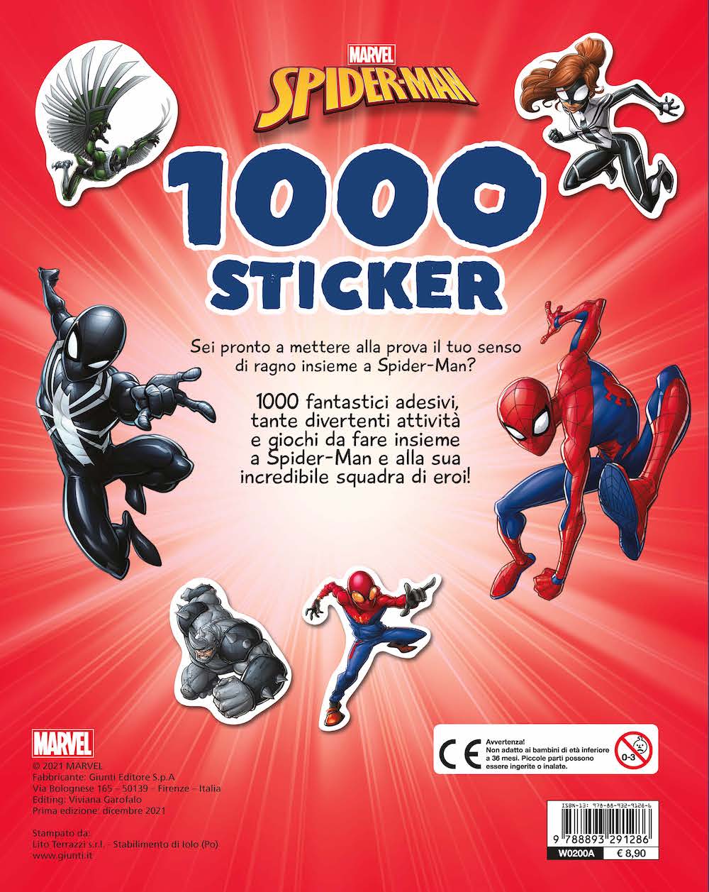 Spiderman 1000 sticker::Tanti giochi e attività