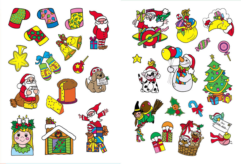 Colorare il Natale::Con stickers