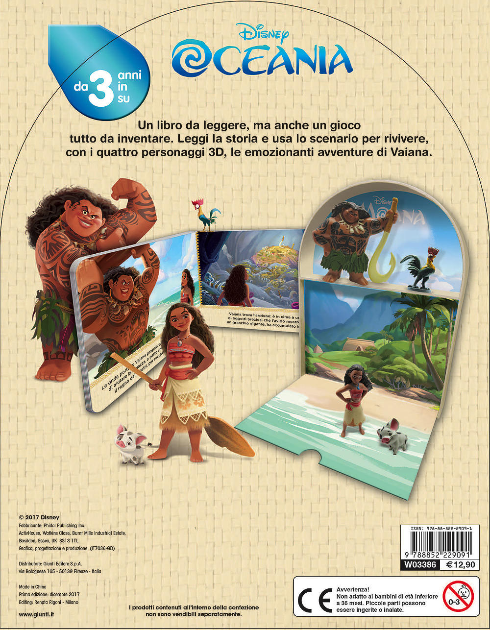 Oceania - LibroGiocaKit::Con 4 personaggi 3D e 1 scenario per giocare!