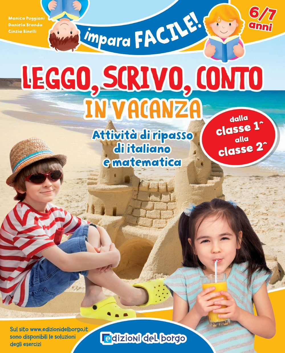 Leggo scrivo conto in vacanza - 6/7 anni::Attività di ripasso di italiano e matematica