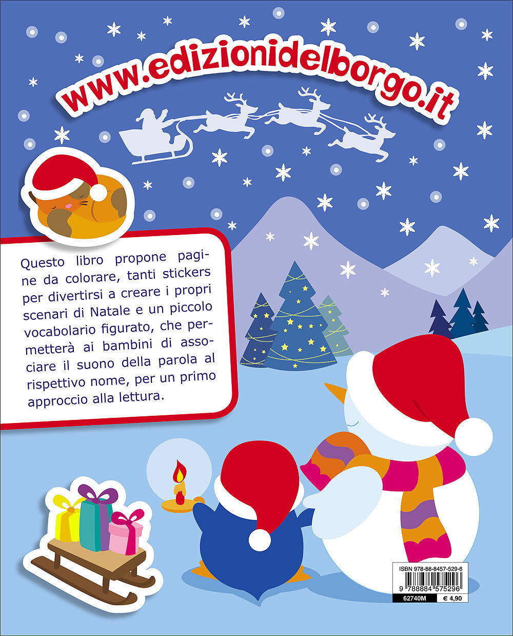 E' Natale::Gioca con gli stickers, colora e impara - Con più di 30 stickers