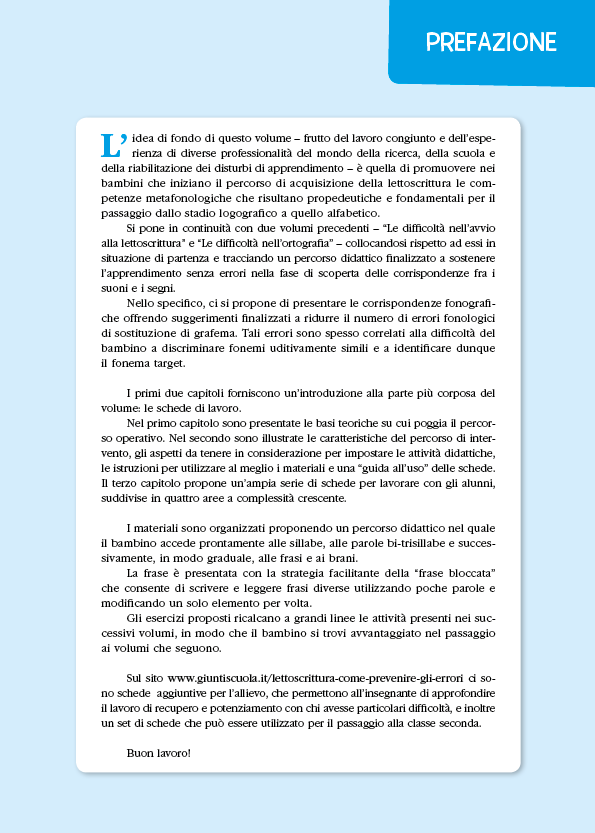 Lettoscrittura: come prevenire gli errori::Insegnare a leggere e scrivere. Un approccio per affrontare le difficoltà a partire dalla classe I