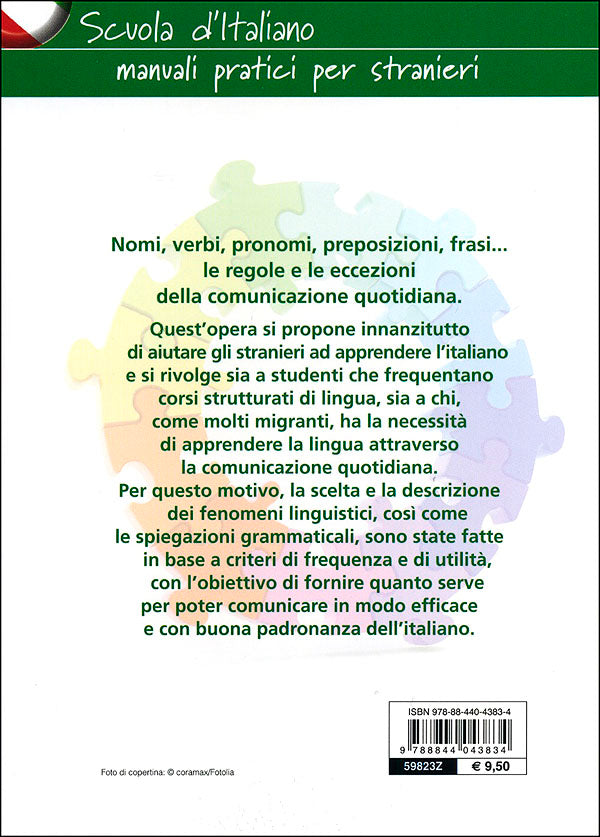 Grammatica italiana per stranieri::Articolo, aggettivo, sostantivo, verbo