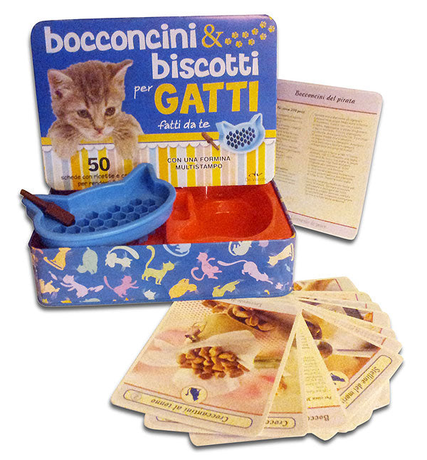 Bocconcini & biscotti per gatti fatti da te::Con una formina multistampo - 50 schede con ricette e consigli per renderli felici