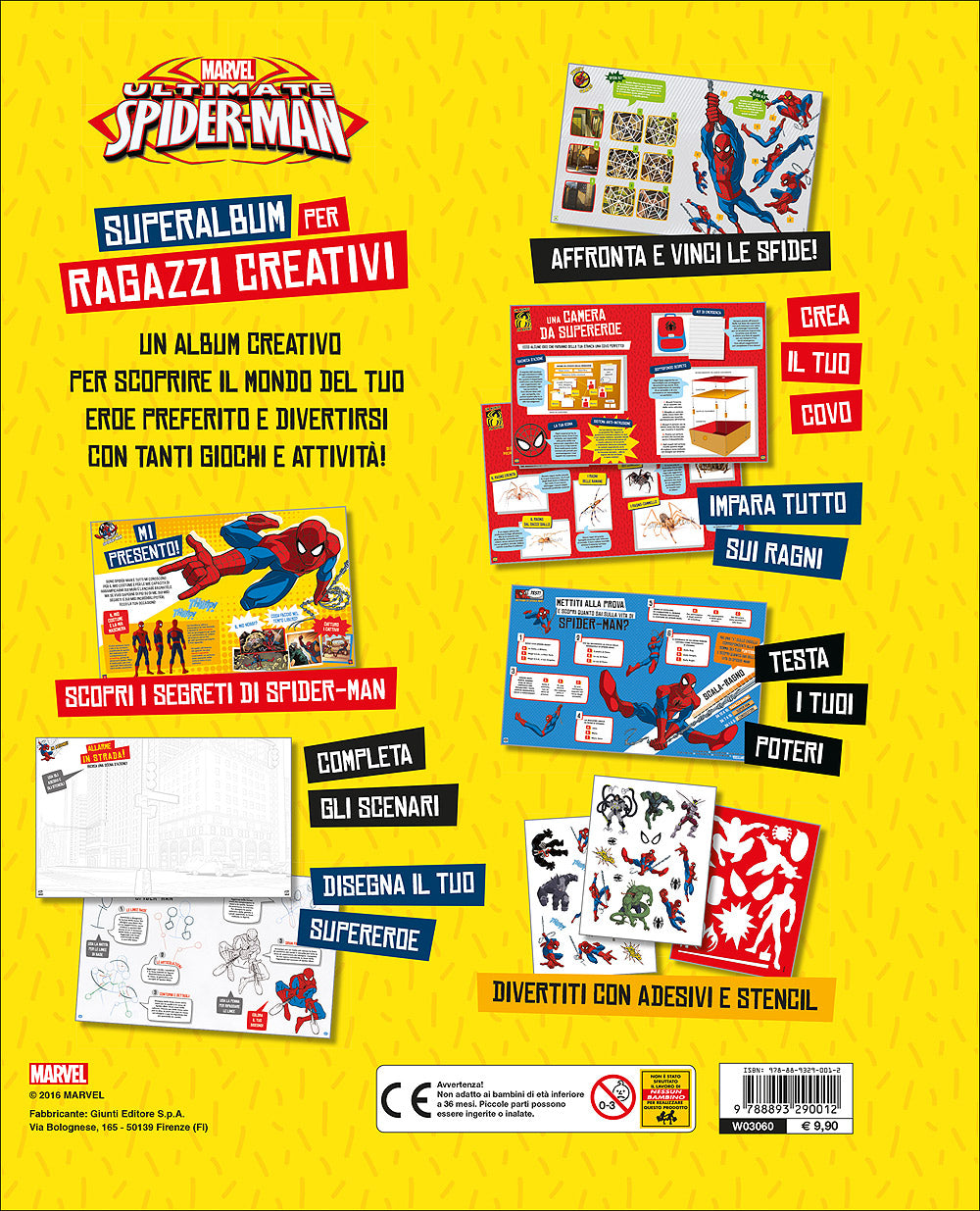 Superalbum per Ragazzi Creativi - Ultimate Spider-Man::Gioca, crea, scopri! - Con adesivi e stencil!