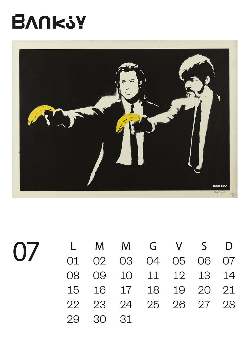 Calendario Banksy 2024 da parete (30 x 42 cm) Gianluca Marziani