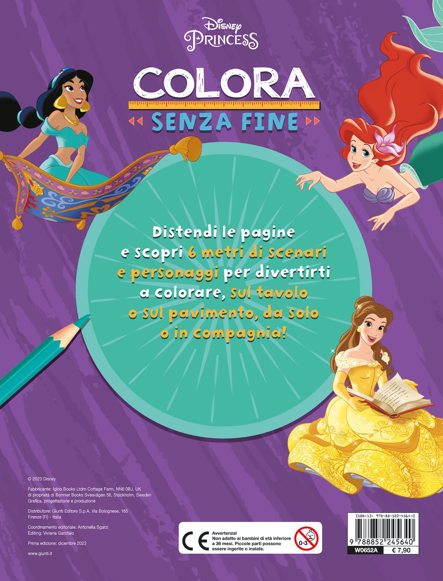Colora senza fine Principesse Disney::6 metri da colorare