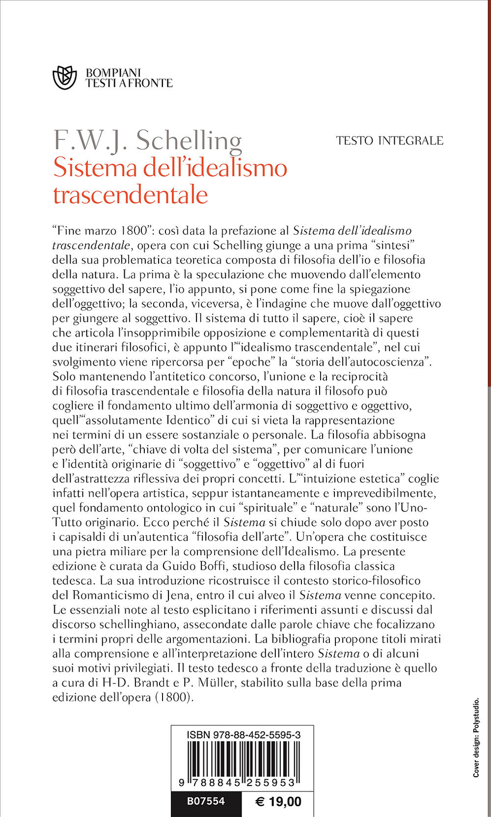 Sistema dell'idealismo trascendentale::Testo tedesco a fronte