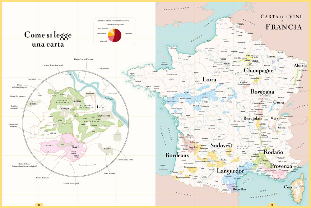 Le strade del vino di Francia::Atlante dei vigneti d'Oltralpe