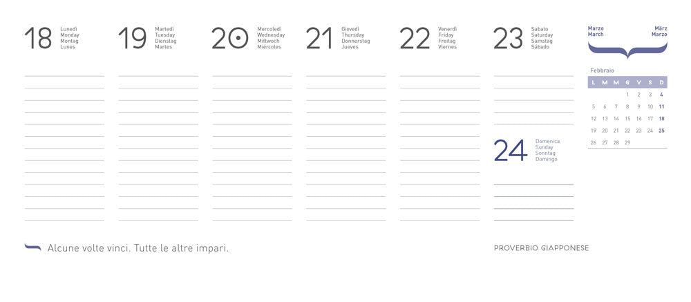Calendario Planner da tavolo 2024 (28.7 x 12.5 cm)