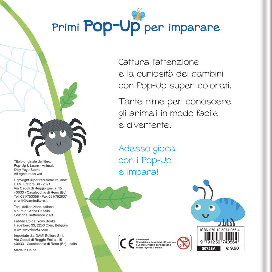 Animali::Primi pop-up per imparare