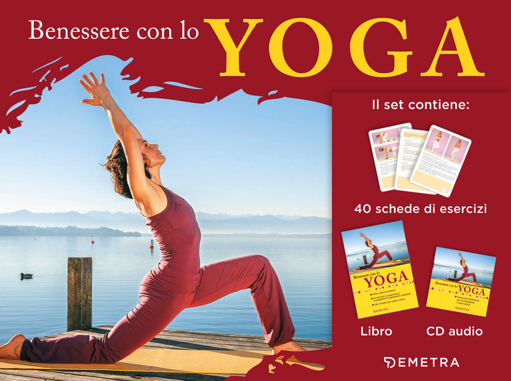 Benessere con lo yoga + CD audio::Il set contiene: 40 schede di esercizi, libro, CD audio