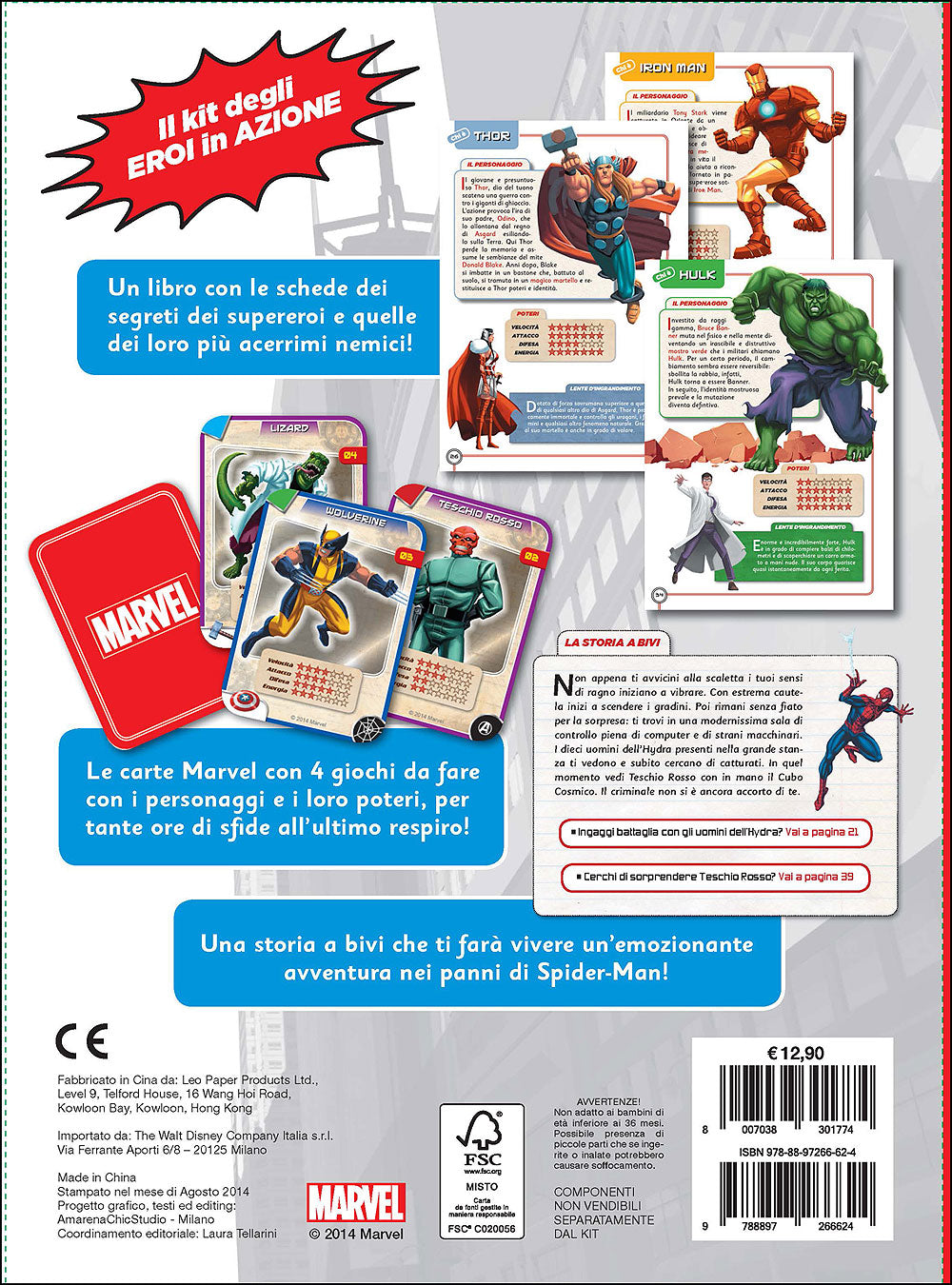 Marvel - Il kit degli eroi in azione::Con 40 card dei poteri!