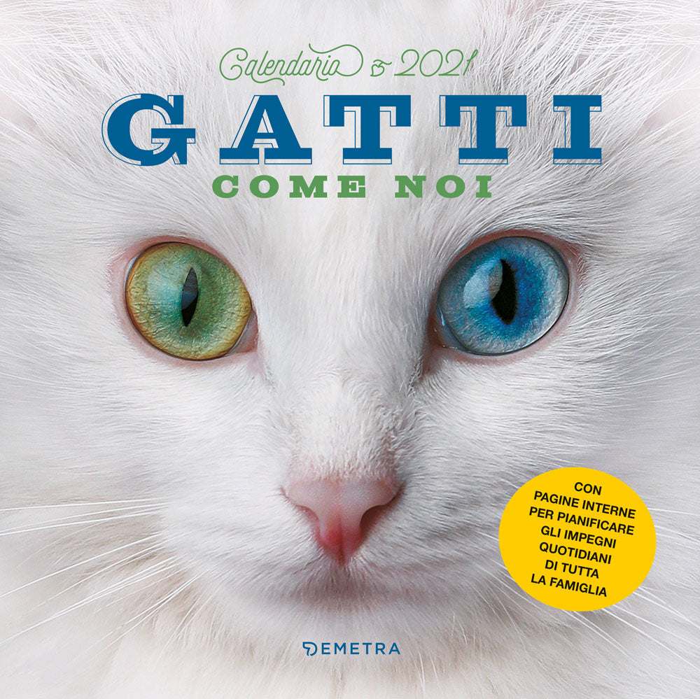 Calendario Gatti come noi 2021, da parete, 30x30 cm