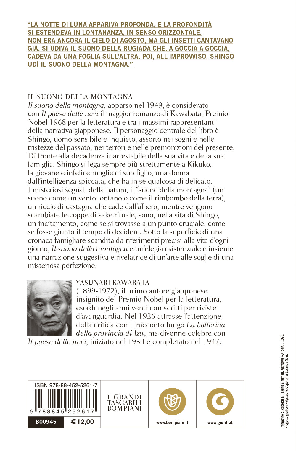 Il suono della montagna::Il capolavoro del Premio Nobel giapponese