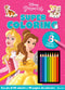 Super Coloring DIsney Princess con 8 matite colorate::Con più di 80 adesivi e 40 pagine da colorare