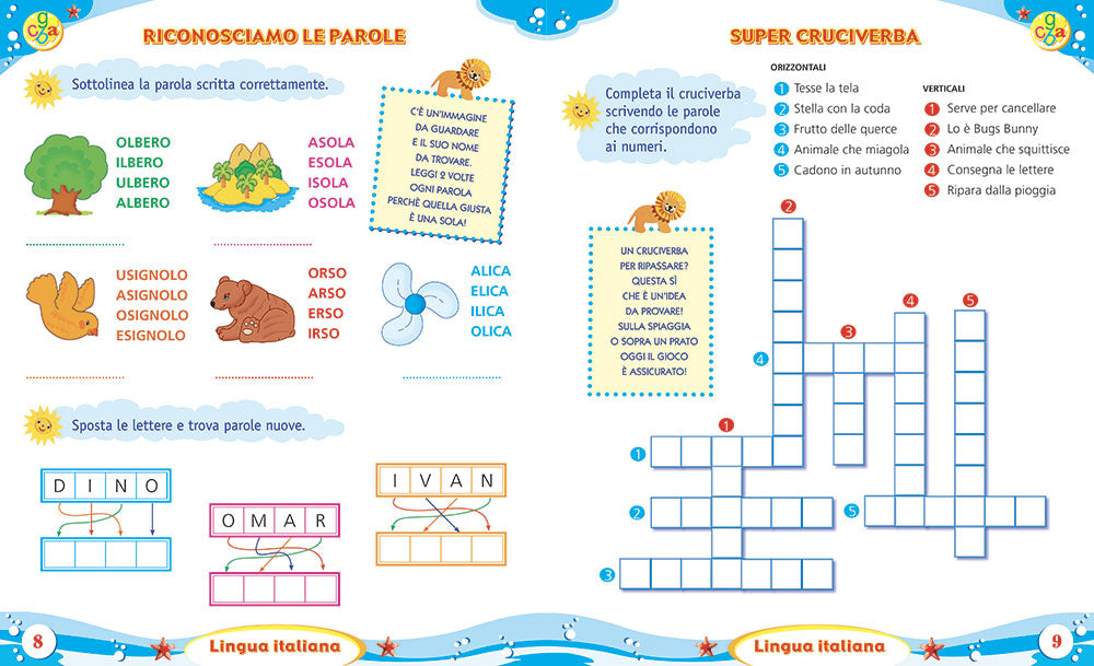 Imparo in vacanza - vado in seconda::Attività di ripasso per bambini della scuola primaria