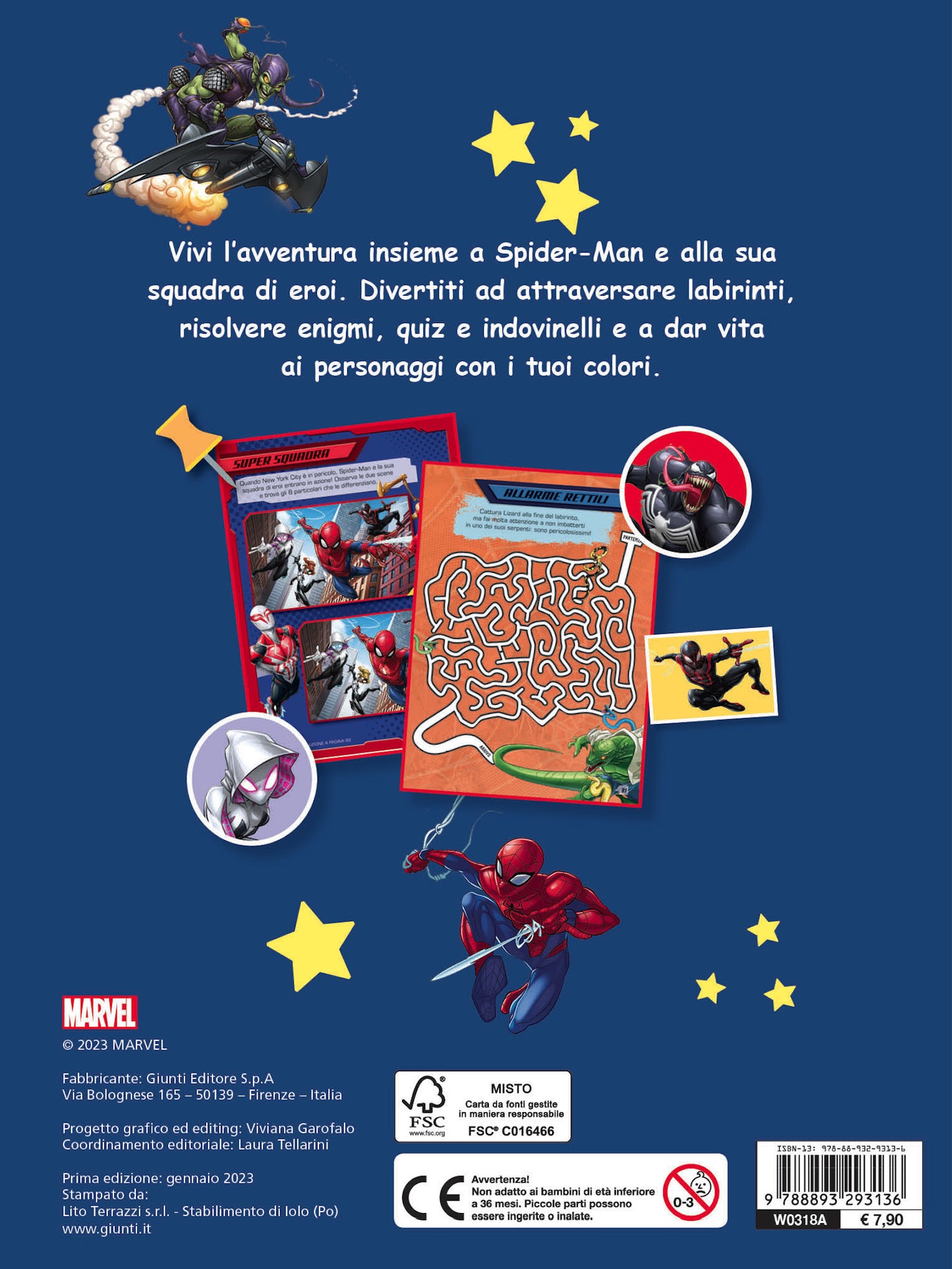 Spiderman 100 Sfide Attività e giochi::Con tanti adesivi