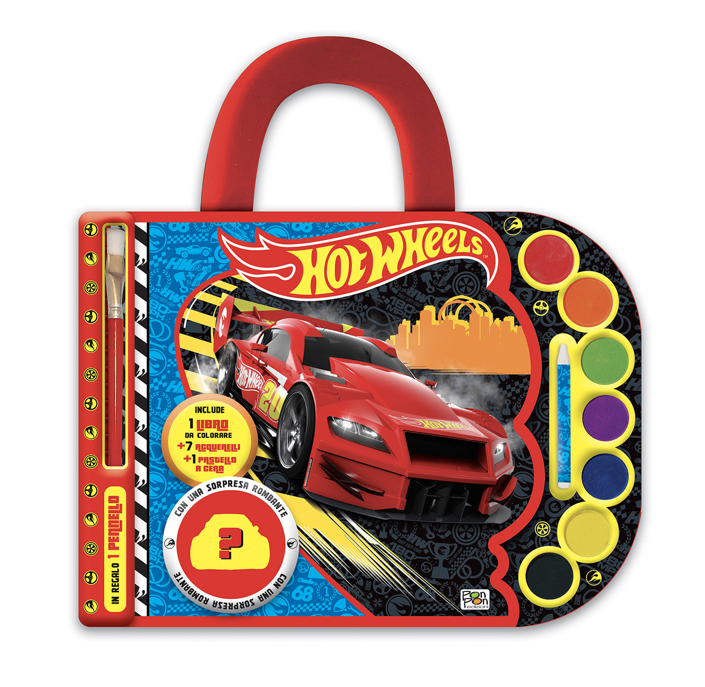 Hot Wheels. I colorelli. Valigetta con acquerelli