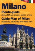 Milano::Pianta-guida della città con musei, chiese e fiere