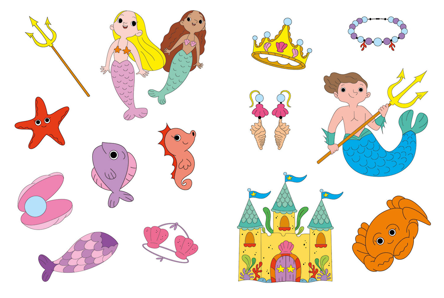 Colora e gioca con le sirene::Con stickers