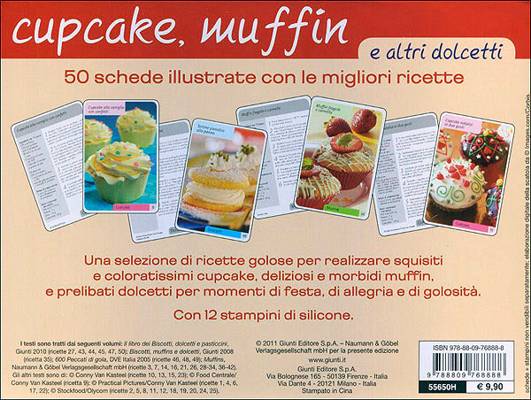 Cupcake, muffin e altri dolcetti::50 ricette da gustare - Con 12 stampini di silicone